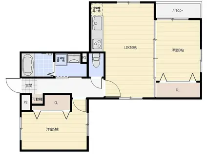 グレイスフル・アイ(2LDK/3階)の間取り写真