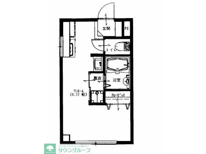 パシフィック湘南(ワンルーム/3階)の間取り写真