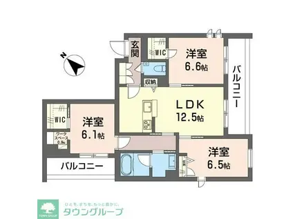 コンフォーザ(3LDK/4階)の間取り写真