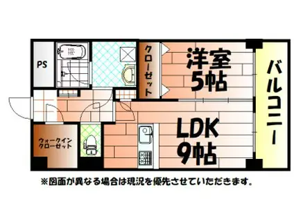 LEON篠崎(1LDK/3階)の間取り写真