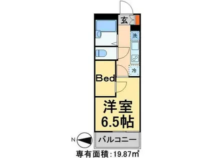 レオパレスFUKASION五香(1K/2階)の間取り写真