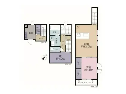 AGEO BASE(1LDK/2階)の間取り写真