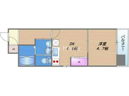 ネクストステージ関目(1DK/2階)の間取り写真