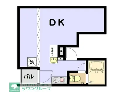 蛎殻町マンション(1DK/5階)の間取り写真