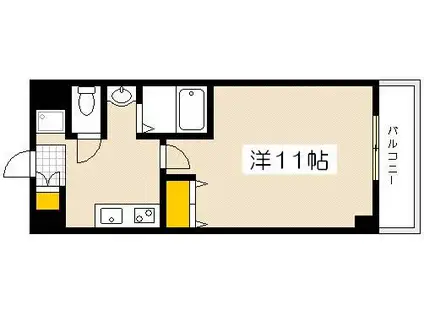 ネッサンスK(1K/1階)の間取り写真