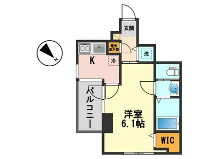 ガラ・シティ金町(ワンルーム/4階)の間取り写真