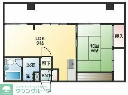 花小金井第1ビル(1LDK/5階)の間取り写真