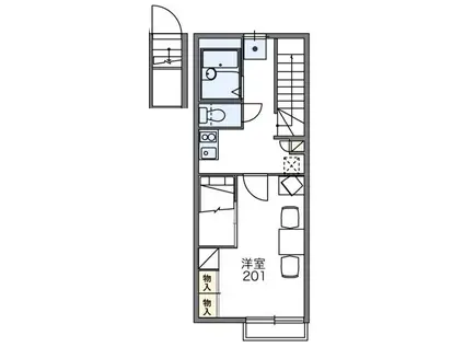 レオパレスCOMFORT(1K/2階)の間取り写真