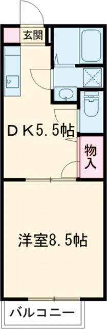エルピス(1DK/2階)の間取り写真