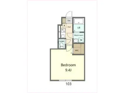 ココライフ鶴ヶ峰(1K/1階)の間取り写真