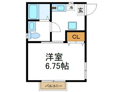 宮内サンハイツ西新井N3(1K/1階)の間取り写真