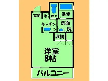 アンリシェール橋本(ワンルーム/3階)の間取り写真