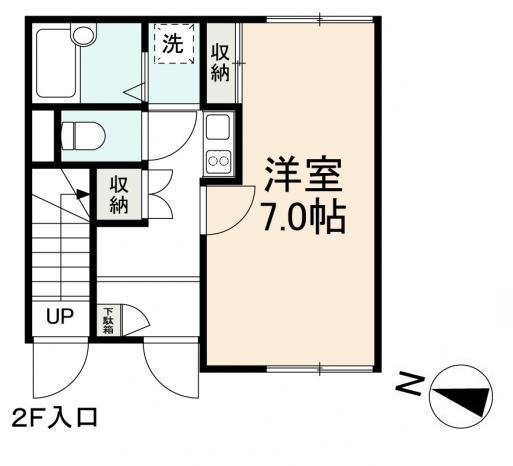 メゾン一刻 工学部南(1K/1階)の間取り写真
