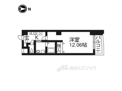 木屋町ビル(1K/2階)の間取り写真