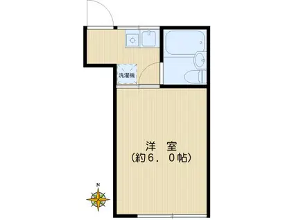 金子荘(1K/1階)の間取り写真