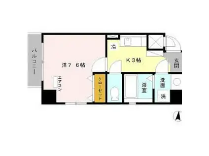 LEXCEED IZUMI(1K/7階)の間取り写真