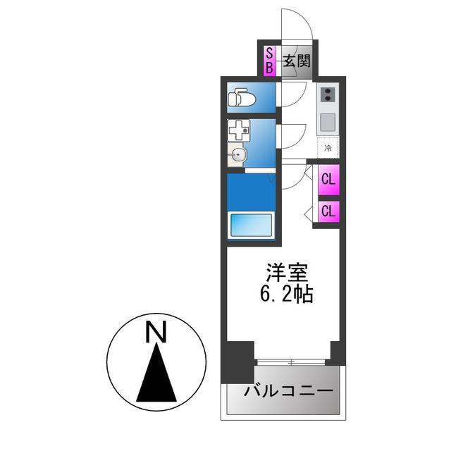 S-RESIDENCE布施AVENTRA(1K/10階)の間取り写真