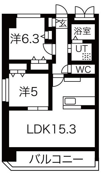 LOTUS 覚王山 (2LDK/8階)の間取り写真