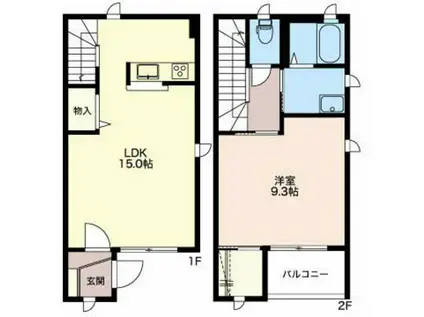 グリーンガーデンシンフォニー(1LDK/1階)の間取り写真