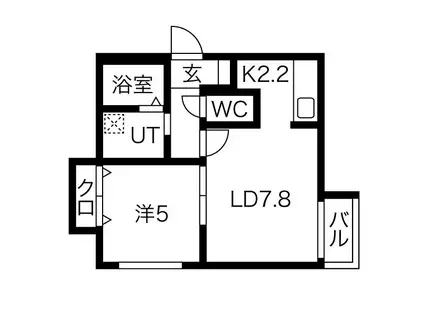 MTガーデンイースト II(1LDK/4階)の間取り写真