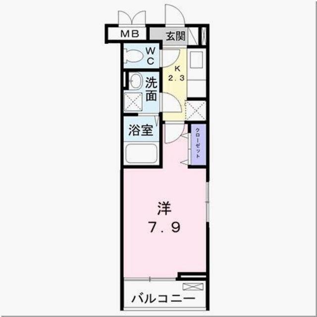 ルーチェ(1K/2階)の間取り写真