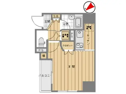 ドルチェ京橋壱番館(ワンルーム/10階)の間取り写真