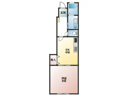 グランアンジュ(1DK/1階)の間取り写真