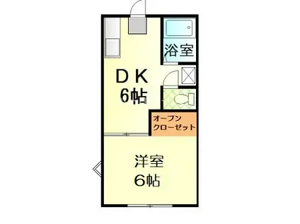 メゾンヴェール(1DK/1階)の間取り写真