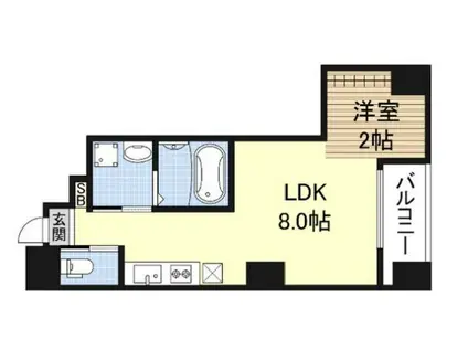 B.UEMACHIDAI(1LDK/2階)の間取り写真
