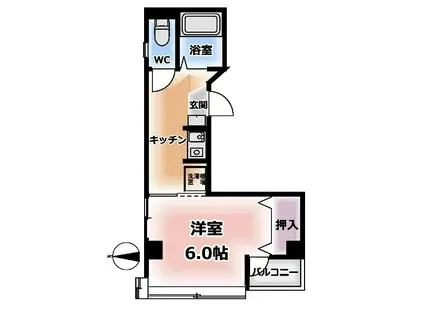 カサデナカノ(1K/3階)の間取り写真