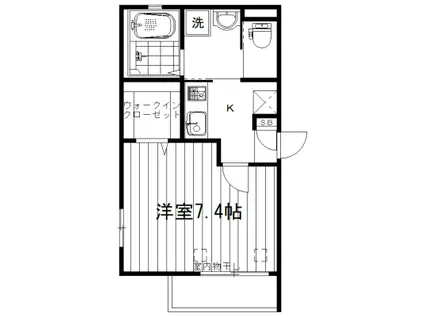 メゾン バーグ ソレイユ(1K/1階)の間取り写真