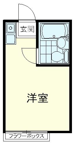 エクセル小川(ワンルーム/2階)の間取り写真