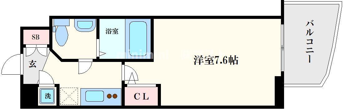 セレニテ堺筋本町リアン(1K/2階)の間取り写真