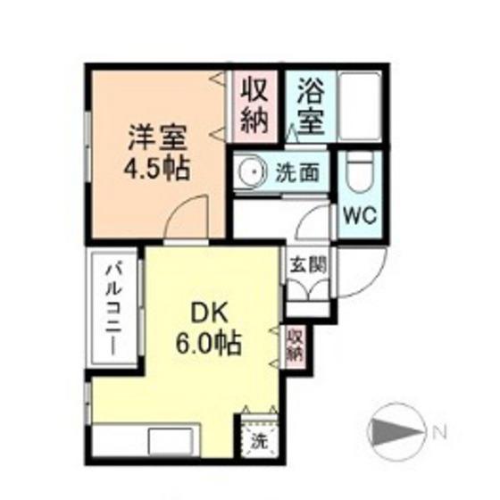 ペルレ平安(1DK/6階)の間取り写真