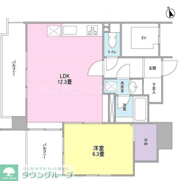 DREAM ATLAS 樹心(1LDK/7階)の間取り写真