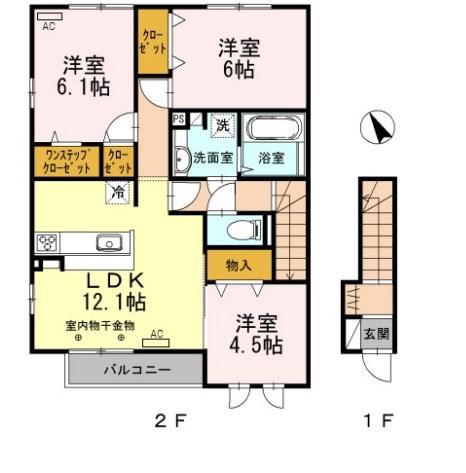 セーフティーコートIII(3LDK/2階)の間取り写真