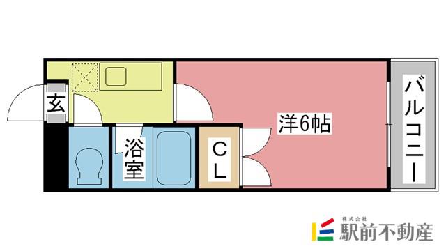 タケダビルI(1K/4階)の間取り写真