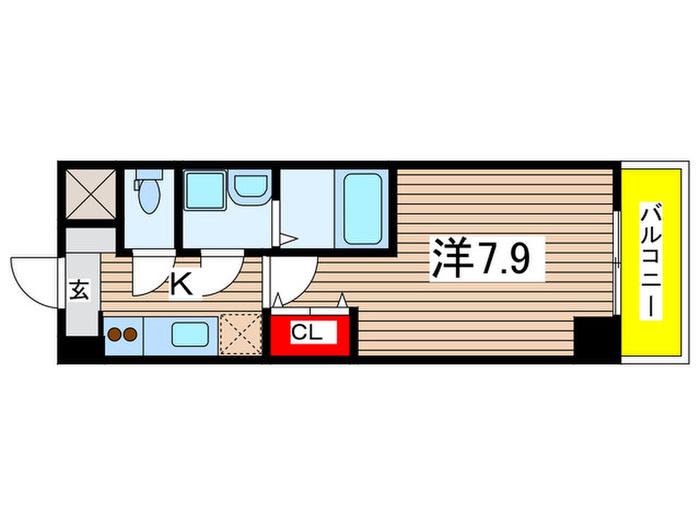 MAISONDE FAMILLE(1K/2階)の間取り写真
