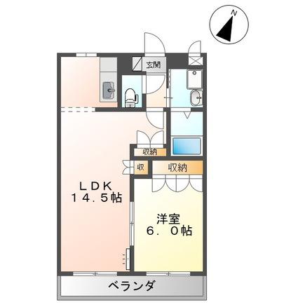 ファインパレス II(1LDK/2階)の間取り写真