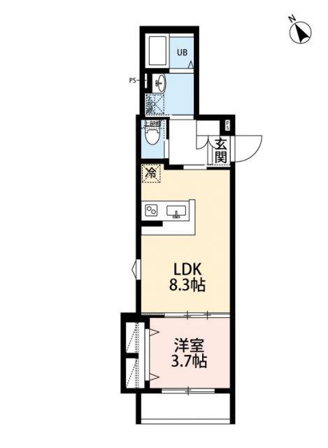 ROBOT HOME 西大宮IV(1LDK/3階)の間取り写真