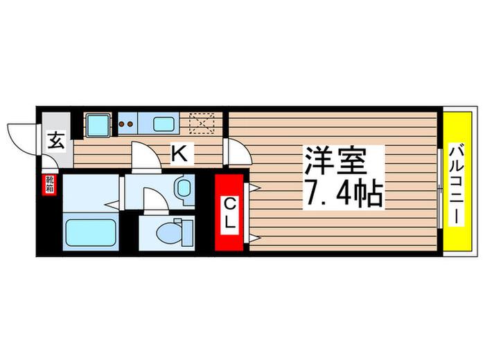 リブリ・八千代台東(1K/2階)の間取り写真