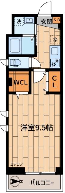 シャンテ鷺沼(1K/3階)の間取り写真