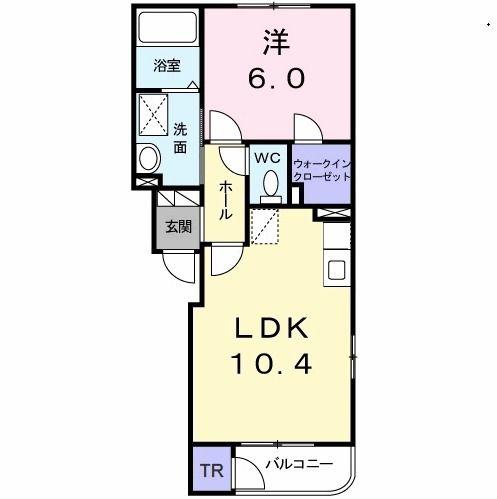 REIZ山の手(1LDK/3階)の間取り写真