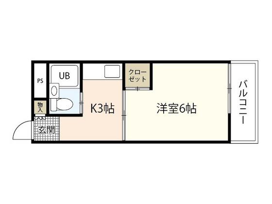 EFT-牛田新町(1K/2階)の間取り写真