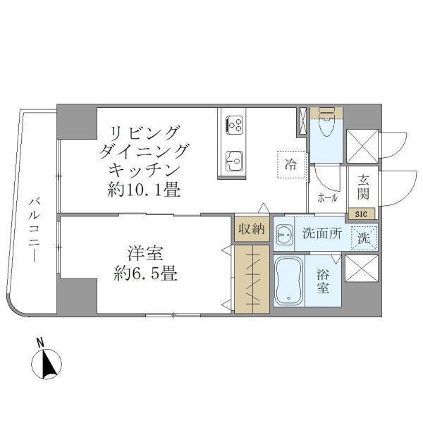 ISM御茶ノ水 イズム御茶ノ水(1LDK/4階)の間取り写真