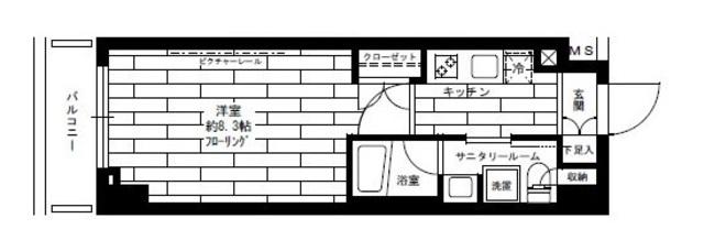ステージグランデ練馬氷川台(1K/2階)の間取り写真