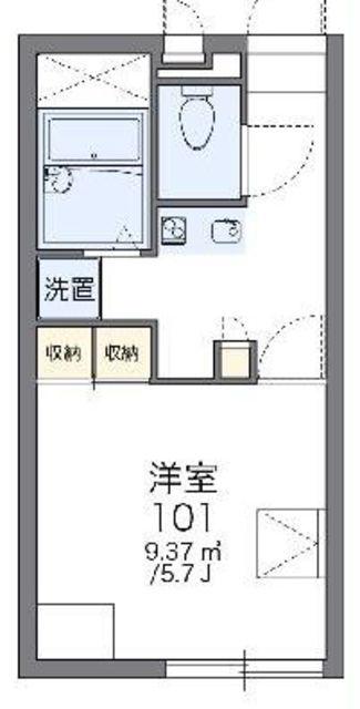 レオパレスはとがや(1K/2階)の間取り写真