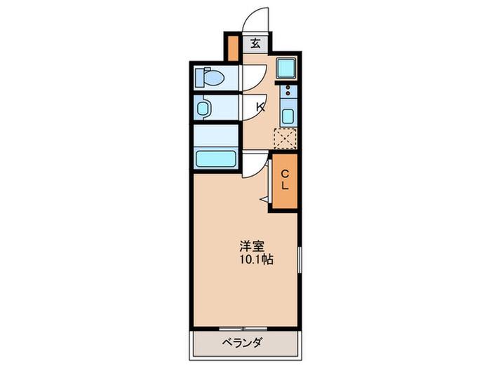 スプランデッィッド京橋イースト(1K/3階)の間取り写真
