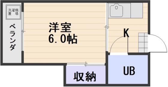 吉備の杜レジデンス(1K/3階)の間取り写真