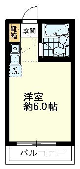 小平MIハイツ(ワンルーム/3階)の間取り写真
